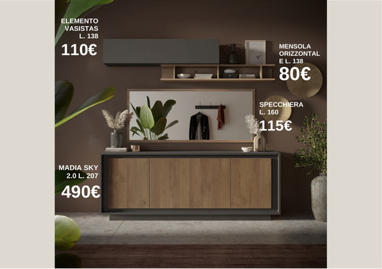 Madia Sky 2.0 a 490 euro con altri elementi prezzati singolarmente