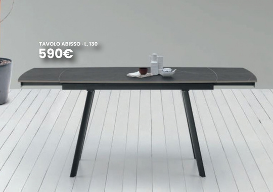Tavolo Abisso allungabile da 130 cm