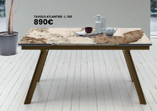 Tavolo Atlantide allungabile da 160 cm