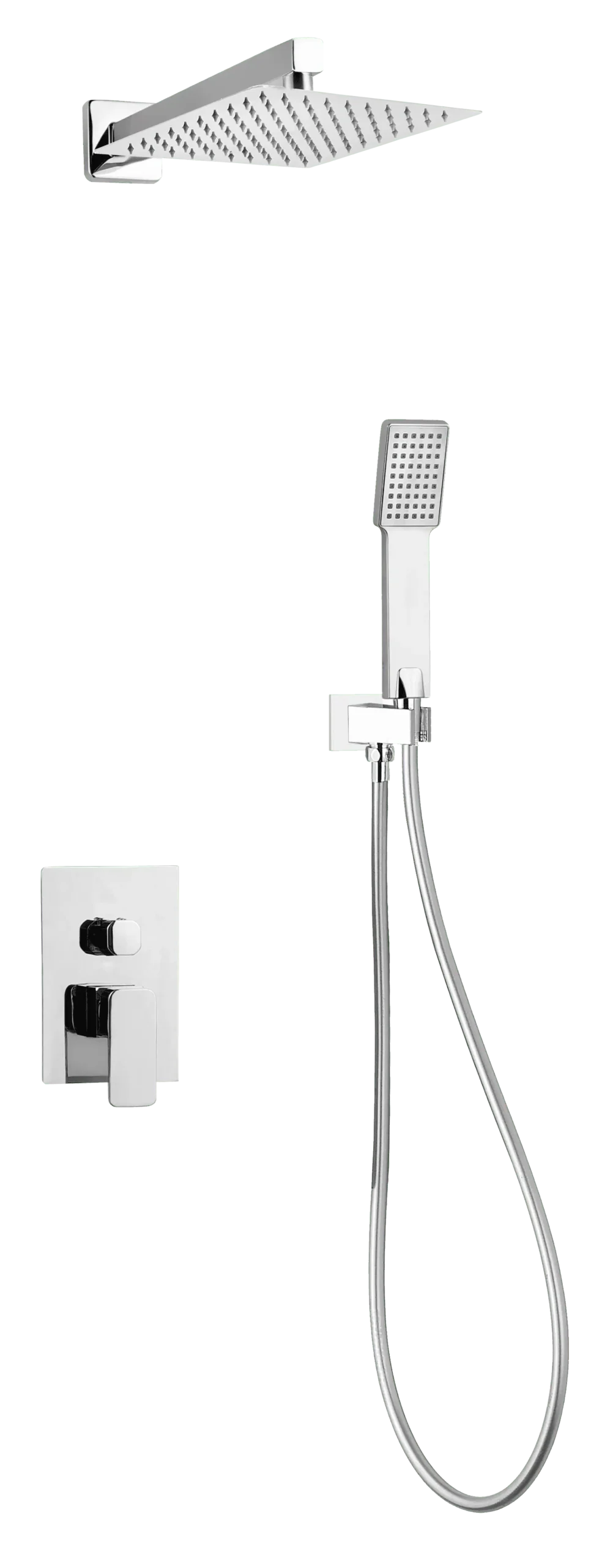Kit doccia da incasso con design quadro