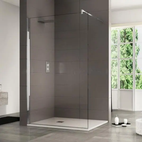 Parete doccia walk-in 120 cm in cristallo trasparente