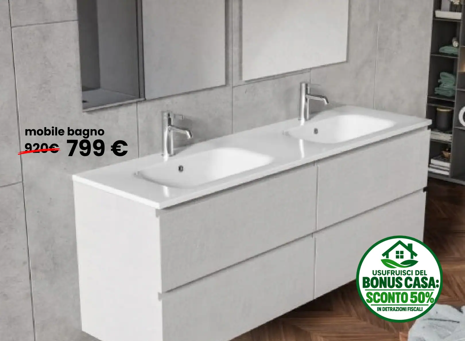 Mobile bagno Matrix da 120 cm in promozione a 799 euro