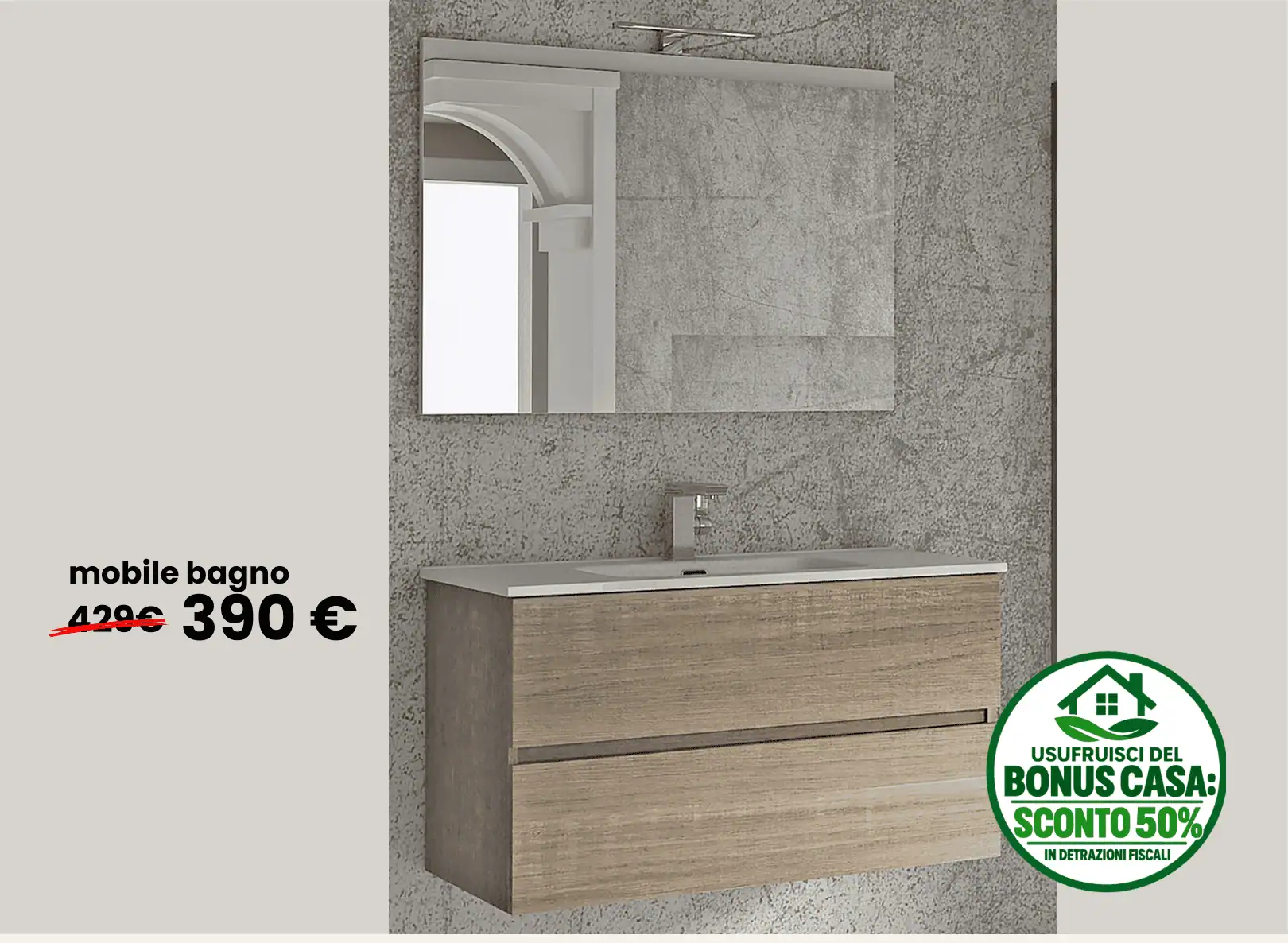Mobile bagno Next da 100 cm in promozione a 390 euro