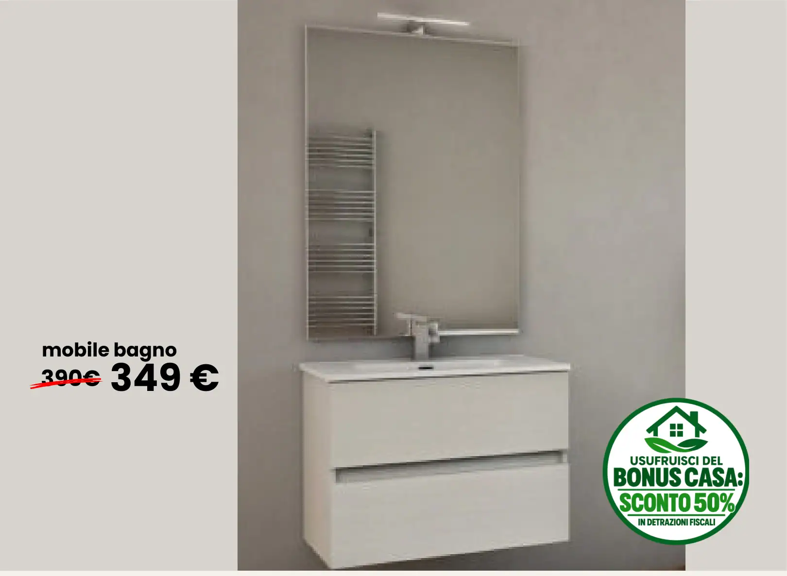 Mobile bagno Next da 75 centimetri in promozione a 349 euro